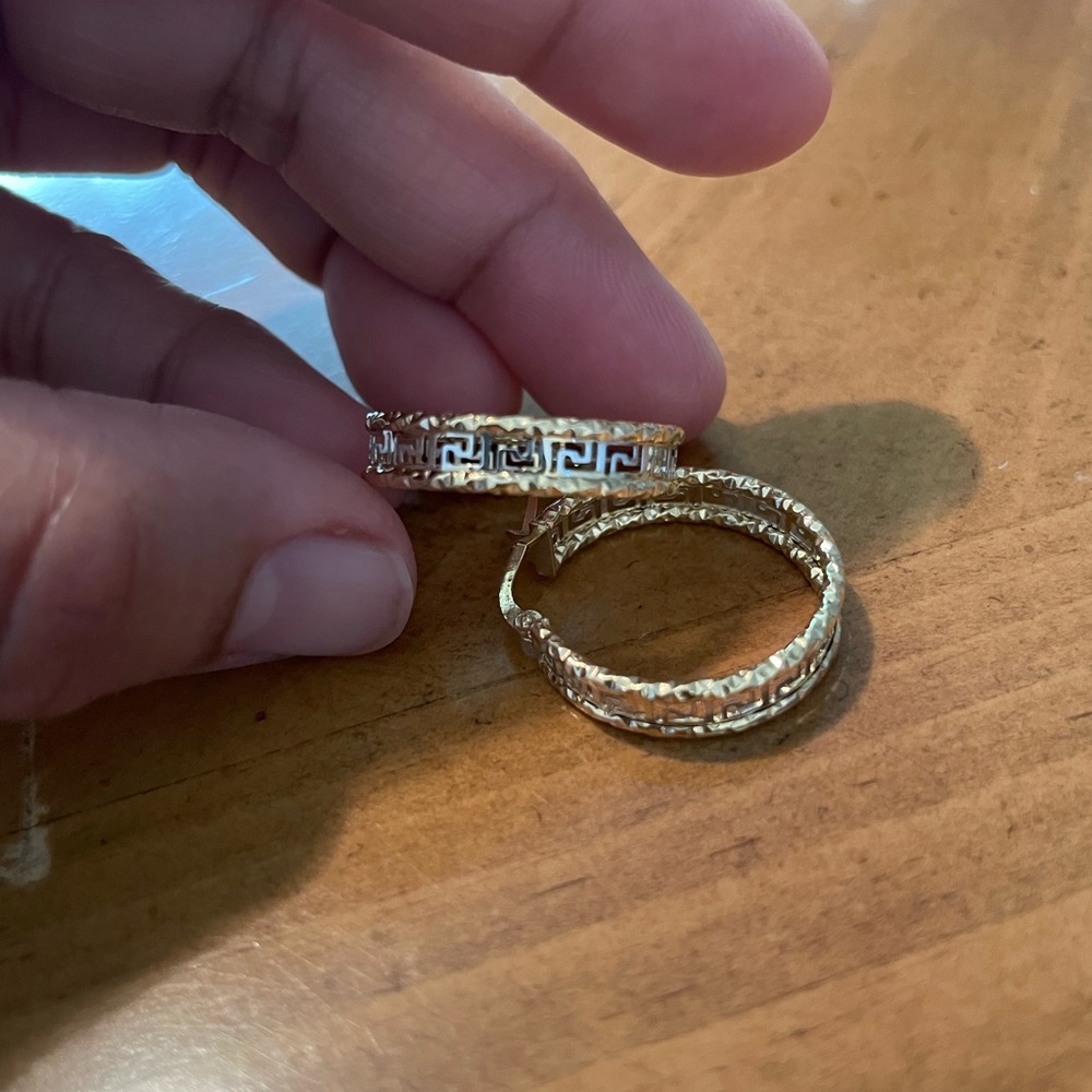 18k real gold earrings